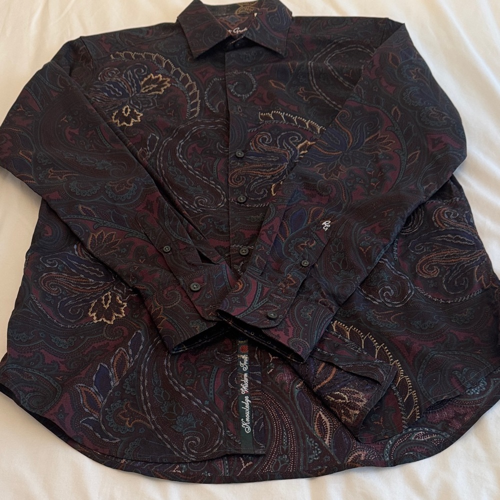 Robert Graham Dark Paisley Button-Down Shirt